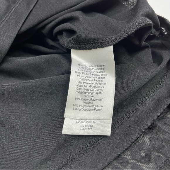 DKNY Top Blouse Size S Mixed-Print Two-Tone NWT - Picture 10 of 11